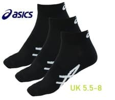 Image of Asics 132724, Light Weight Ped Sock 3x per pack Black, UK 5.5-8