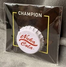 Image of Fallout White Nuka Cola Bottle Cap Pin Loot Crate Exclusive - New Sealed - RARE