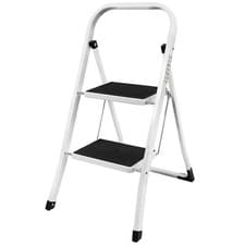 Image of SALE 2 Step Ladder Anti-Slip Mat Tread Folding Stool Iron Frame Damaged Return