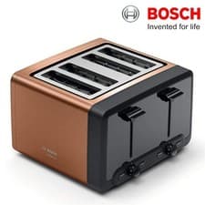 Image of Bosch TAT4P449GB DesignLine 1800W 4 Slice Toaster Copper Stainless Steel