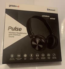Image of GROOV-E PULSE WIRELESS HEADPHOINES BLUETOOTH STEREO ON-EAR - BLACK - GVBT1300BK