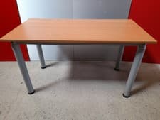 Image of HEIGHT ADJUSTABLE COMPUTER DESK  ADJUSTABLE FROM 680 TO 940MM COLOUR BEECH 