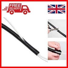 Image of Black LDPE Cable Tidy Sleeve - 1.1m Long, Pre-Slit for Effortless Installation