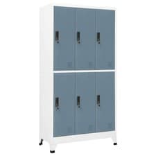 Image of Locker Cabinet Light Grey and Dark Grey 90x45x180 cm Steel