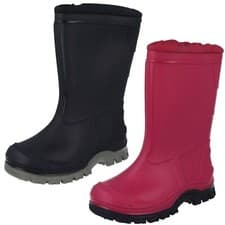 Image of Childrens Boys Girls Startrite Fleece Wellingtons 'Mud Buster' Navy Pink