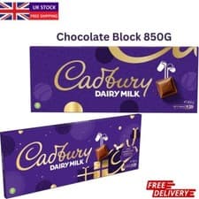 Image of Cadbury Dairy Milk Giant Chocolate Block Gift Bar 850g Extra Large Family Gift
