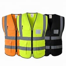 Image of Executive Hi Vis Viz Vest High Visibility Work Waistcoat Reflective 3 colors EN