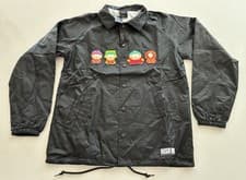Image of HUF × SOUTH PARK - COACHES JACKET - MENS S - BNWT - 2017 Cartman Kenny Stan Kyle
