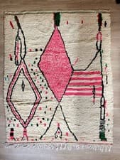 Image of Brand New Custom Handmade Organic Wool Moroccan Azilal Beni Rug