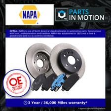 Image of 2x Solid Brake Discs and Pads fits VAUXHALL MOKKA J13 1.4 Rear 2012 on 268mm Set