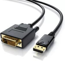 Image of 2m DisplayPort Display Port DP to DVI-D 24+1 Male Digital Video Cable Lead PC TV