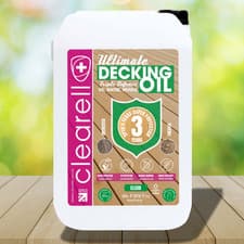 Image of Clearell 20L ULTIMATE DECKING OIL | Clear Matt 3 YEAR Wood Protection 20 Litres