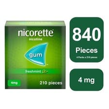 Image of Nicorette Freshmint 4mg Gum 4 x 210 - 12 Weeks* Bundle Total Gum 840