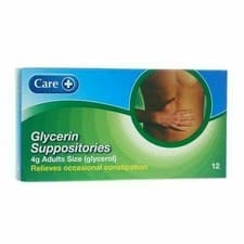 Image of Care Glycerin Suppositories 4g 12 Suppositories Pack Adult Constipation Relief