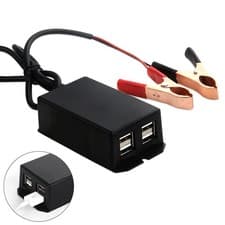 Image of 4-Port DC USB Adapter 5V 3A Output Compatible with 12V 24V Vehicle Systems