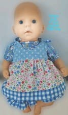 Image of MY FIRST BABY ANNABELL OUTFIT PINAFORE~DRESS BLOUSE PANTS SPOT GINGHAM FLORAL