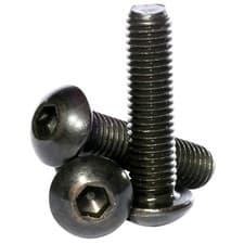 Image of M2.5 M3 M4 M5 M6 M8 HIGH BLACK TENSILE BUTTON HEAD SOCKET SCREWS ALLEN KEY BOLTS