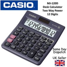Image of CASIO MJ120D MJ-120D DESKTOP CALCULATOR -12 digit display,150 step recheck