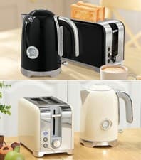 Image of Kettle and Toaster Set 2 Slice Fast Boil 1.7L Jug Electric Kitchen Appliances