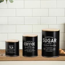 Image of 3 Pieces Canister Sets for Kitchen Counter Retro Canisters Set for Farmhouse