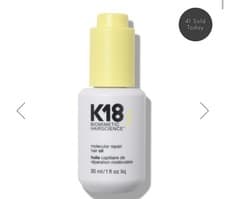 Image of K18 Molecular Repair Hair Oil 30ml, Anti-Frizz, Heat-Resistant, Sealed