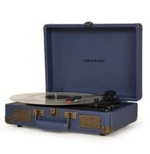 Image of Crosley Cruiser Deluxe Navy Bluetooth Turntable RRP 79.99 lot GD