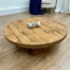 Image of Salisbury Rustic Round Coffee Table