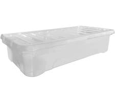 Image of 45 Litre 45L Stackable Underbed Plastic Storage Box - 19cmx 80cm x 40cm Set of 3