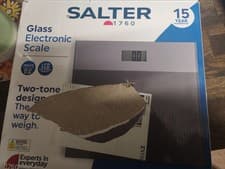 Image of Salter 9206 SVSV3R Glass Electronic Bathroom Scale - Silver