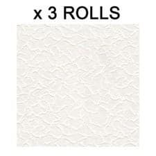 Image of White Blown Vinyl Textured Wallpaper Paintable Cracked Paste The Paper x 3