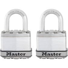 Image of Master Lock Weather tough Laminated Steel Padlock (W)45mm, Pack of 2