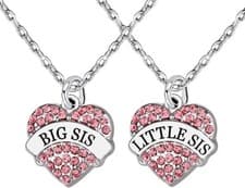 Image of Big Sis Necklace Lil Sis Forever Little Sister BFF Best Friends 2 Pc Set Jewelry