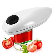 Image of Electric Tin Can Opener Automatic One Touch Battery Operated Cooks for Weak Hand