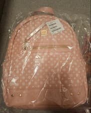 Image of DKNY Pink Rose Backpack Logo