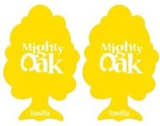 Image of 2 x Mighty Oak Hanging Car Van Air Freshener Freshner Fragrance Scent - VANILLA