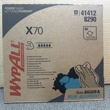 Image of Wypall X70 Power Clean Folded Cloths 41412 8290 (96 Cloths 23.1cm X 42.6cm)