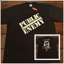 Image of Supreme UNDERCOVER Public Enemy Blow Your Mind Tee Black SS18 NEW