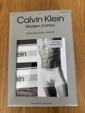 Image of Calvin Klein Men's Modern Cotton Stretch Trunks 3-Pack Medium
