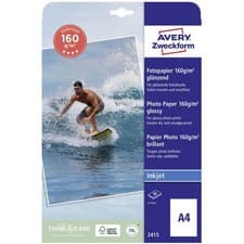 Image of Avery-Zweckform 2415 Everyday Inkjet Photo Paper Glossy A4 160g/m² 50 Sheets