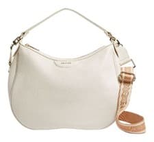 Image of Ted Baker Esiah Webbing Slouchy Leather Hobo Bag Ecru