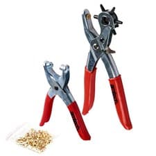 Image of Revolving 6 Hole Size Punch Puncher Plier Belt Leather Canvas Eyelet Tool 2- 4.5