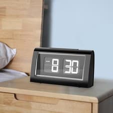 Image of Flip Desk Clock Living Room Large Number Auto Flip Digital Alarm Clock Decor