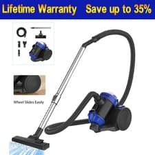 Image of Multipurse Cylinder Vacuum Cleaner Bagless Lightweight Compact Vac 1200W 1.5L