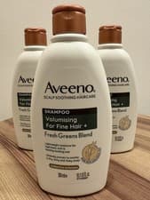 Image of Aveeno Scalp Soothing Shampoo Volumising Fine Hair Fresh Greens Blend 300ml x 3