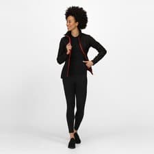 Image of Regatta Ablaze black women's waterproof breathable stretch softshell jacket
