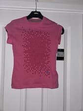 Image of BNWT Nike Girls Pink graphic T-shirt size Small