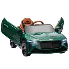 Image of HOMCOM Bentley Bacalar Licensed 12V Kids Electric Ride-On w/ Remote - Green