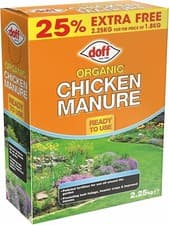 Image of Doff Organic Pelleted Chicken Manure Fertiliser - 2.25kg | Natural Plant Feed