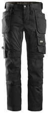 Image of SNICKERS 6241 STRETCH WORK TROUSERS ALLROUNDWORK WITH HOLSTER POCKETS BLACK