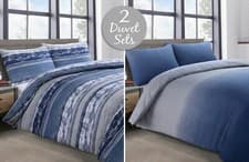Image of Twin Pack 3D Geometric Duvet Cover Bedding Set With Pillow Cases - 2 Pack Sets